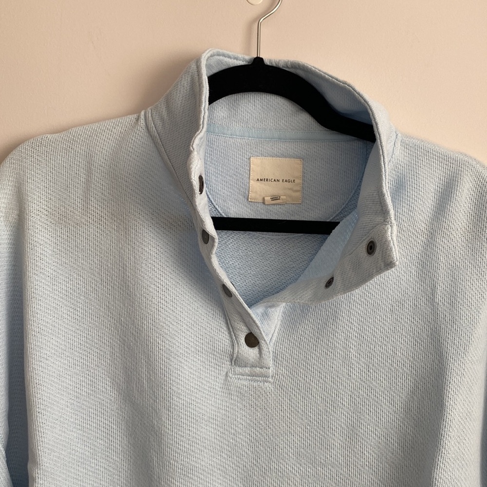 American Eagle 1/4 Snap Sweater - Picture 2 of 10